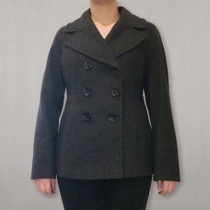 Michael Kors Double Breasted Wool Blend Pea Coat